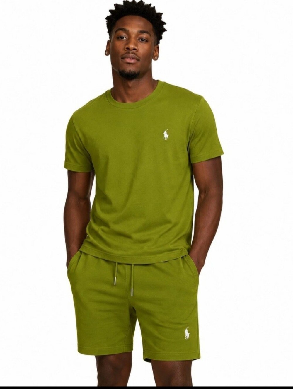 Polo by Ralph Lauren Olive Green Men's Short Set - Picture 2 of 2